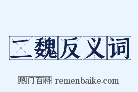 二魏反义词是什么意思的图片